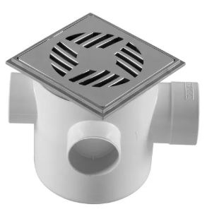 CAIXA SIFONADA QD. GR CROM. ABS 10X12CM ASTRA CS2