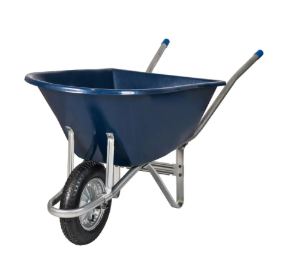CARRINHO CAÇAMBA PLASTICA 90L METALOSA AZUL