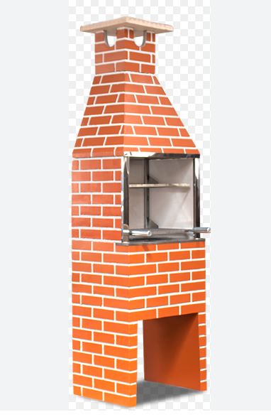 CHURRASQUEIRA PRE MOLDADA PINTINTADA MEDIA 63X52X210CM DECOR ART