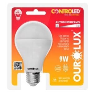 CONTROLED AUTO DIMERIZAVEL 9W 6500K OUROLUX 20500