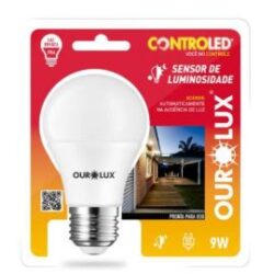 CONTROLED SENSOR DE LUMINOSIDADE 9W 6500K OUROLUX 20483