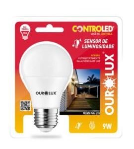 CONTROLED SENSOR DE LUMINOSIDADE 9W 6500K OUROLUX 20483