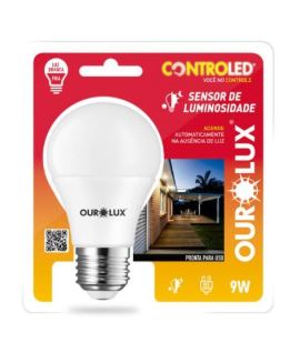 CONTROLED SENSOR DE LUMINOSIDADE 9W 6500K OUROLUX 20483