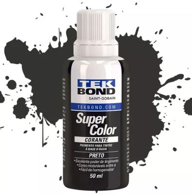 CORANTE LIQUIDO SUPER COLOR 50ML PRETO TEKBOND