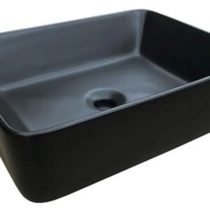 CUBA APOIO LOUÇA RETANGULAR 48X37X14 PRETO FOSCO NEOS