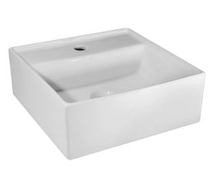 CUBA DE LOUÇA QUADRADA APOIO COM MESA 41X41X15CM BRANCA NEOS