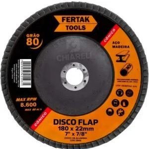 DISCO FLAP 180MM 7" - GRAO 80 FERTAK 2824