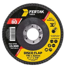 DISCO FLAP CONICO 115MM 4.1/2 G.80 FERTAK 2832