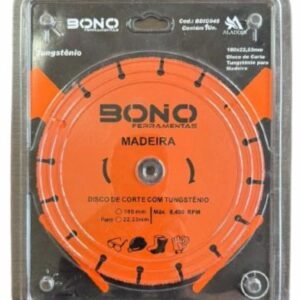 DISCO DE CORTE TUNGSTENIO 7" 180X22,23MM BONO 71/2 MADEIRA