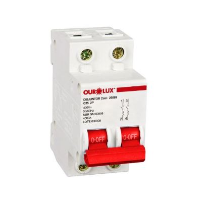 DISJUNTOR DIN BIP 2X25A (C) OUROLUX 26069