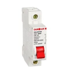 DISJUNTOR DIN UNIP 1X16A (C) OUROLUX 26047