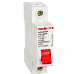DISJUNTOR DIN UNIP 1X25A (C) OUROLUX 26049
