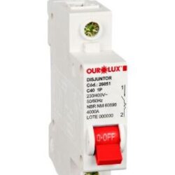 DISJUNTOR DIN UNIP 1X40A (C) OUROLUX 26051