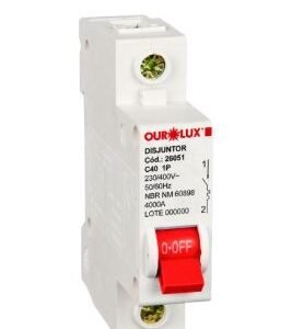 DISJUNTOR DIN UNIP 1X40A (C) OUROLUX 26051