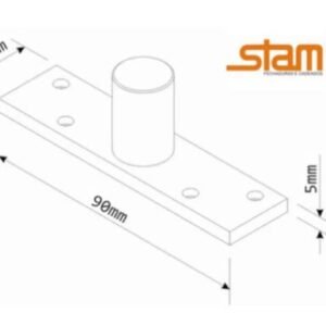 DOBRADICA PARA PORTA PINO PIVOTANTE ZINCADA (ATÉ 150 KG) STAM 76340