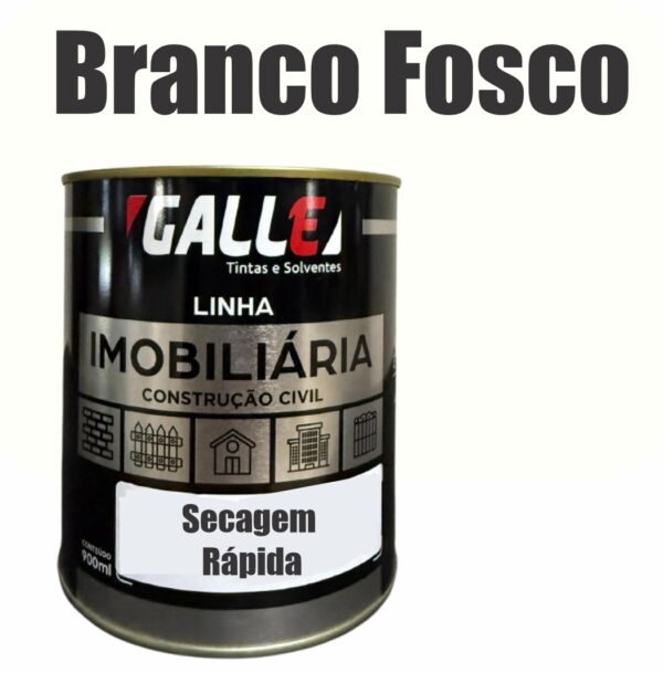 ESMALTE SINTETICO SECAGEM RAPIDA FOSCO 0,9L BRANCO FOSCO GALLE