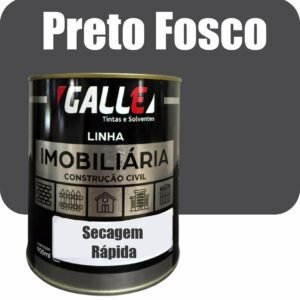 ESMALTE SINTETICO SECAGEM RAPIDA FOSCO 0,9L PRETO FOSCO GALLE