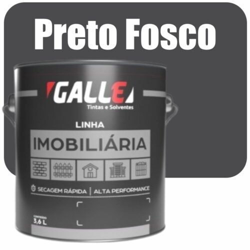 a4236e95-6e3e-4fb3-8b68-59ba57e1b77f ESMALTE SINTETICO SECAGEM RAPIDA FOSCO 3,6L PRETO FOSCO GALLE