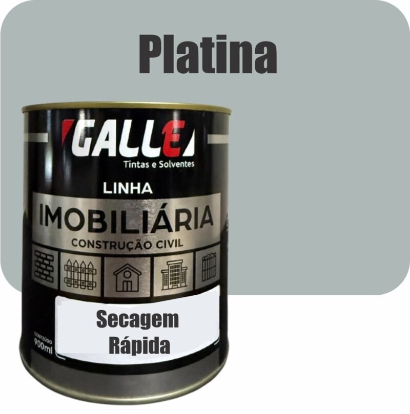 ESMALTE SINTETICO SECAGEM RAPIDA BRILHANTE 0,9L PLATINA GALLE