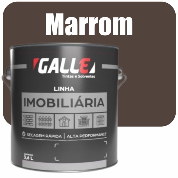 ESMALTE SINTETICO SECAGEM RAPIDA BRILHANTE 3,6L MARROM GALLE