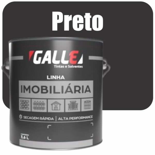 ESMALTE SINTETICO SECAGEM RAPIDA BRILHANTE 3,6L PRETO GALLE