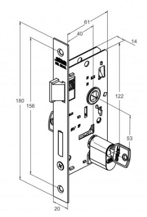 FECHADURA ROSETA QUAD (21) 803/21 EXTERNA STAM 38403