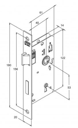 FECHADURA ROSETA QUAD (21) 813/21 INTERNA STAM 38482