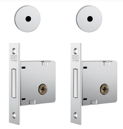 FECHADURA AUXILIAR 1004 ROSETA INOX TETRA (PAR) ROSETA STAM 10977