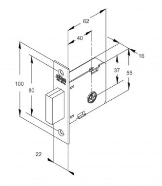 FECHADURA AUXILIAR 1004 ROSETA OXIDADO TETRA (PAR) STAM 10979