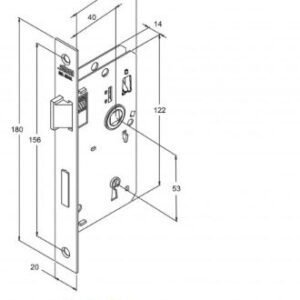 FECHADURA ROSETA RED INOX (11) 813/11 INTERNA STAM 34971