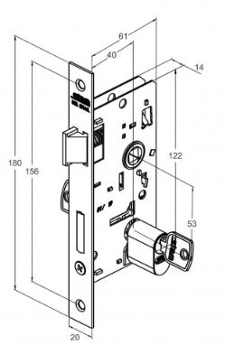 FECHADURA ROSETA RED OXIDADO (13) 803/13 EXTERNA STAM 36052