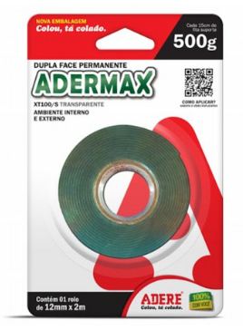 FITA DUPLA FACE VHB VERDE 12MM X 2M - ADERE