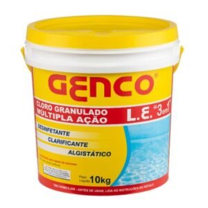 GENCO CLORO GRANULADO 10KG MULTIPLA ACAO 3 EM 1