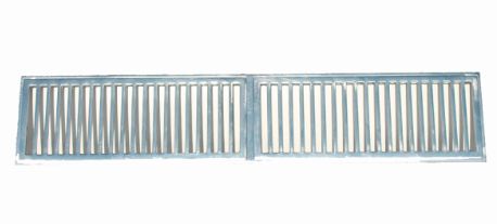 GRELHA ALUMINIO ESCOVADO COM PORTA GRELHA 20X100CM PRIME ALUMINIO