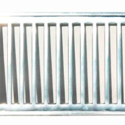 GRELHA ALUMINIO ESCOVADO COM PORTA GRELHA 20X30CM PRIME ALUMINIO
