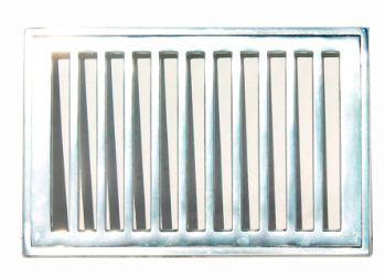 GRELHA ALUMINIO ESCOVADO COM PORTA GRELHA 20X30CM PRIME ALUMINIO