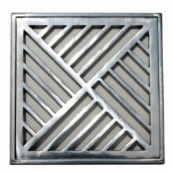 GRELHA ALUMINIO ESCOVADO COM PORTA GRELHA 20X20CM PRIME ALUMINIO