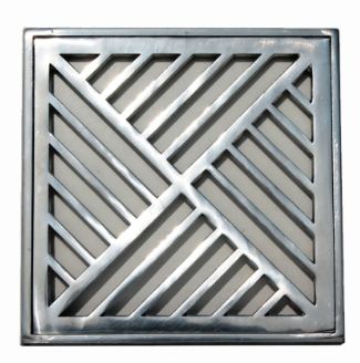 GRELHA ALUMINIO ESCOVADO COM PORTA GRELHA 20X20CM PRIME ALUMINIO