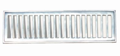 GRELHA ALUMINIO COM PORTA GRELHA 10X50CM PRIME ALUMINIO