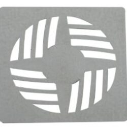 GRELHA QUADRADA ALUMINIO 9,4X9,4CM ASTRA GRAL10
