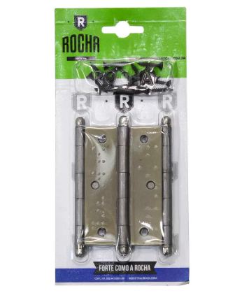 JG DOBRADIÇA PORTA BOLA 3.1/2 3PCS ROCHA FC 1033 S1033FC-3 3.1/2