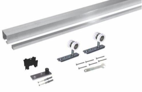 KIT CONCAVO PORTA CORRER 2M C/ROLDANA 2 RODAS 4OKG