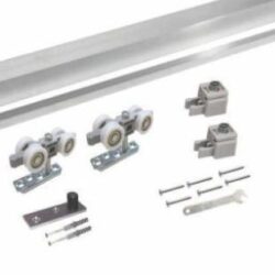 KIT CONCAVO PORTA CORRER 2M C/ROLDANA 4 RODAS 8OKG