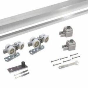 KIT CONCAVO PORTA CORRER 2M C/ROLDANA 4 RODAS 8OKG