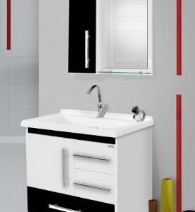 KIT LIFE 60CM BRANCO/PRETO FABRIBAM COM PÉS