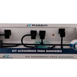 KIT SEMI LUXO SQUARE PRETO FOSCO INOX RAINHA 214551
