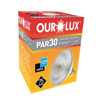 LAMP HALOGENA PAR30 127V 75W 30. CURTA OUROLUX 01360