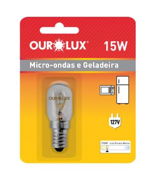 LAMPADA GELAD MICROONDAS E-14 15W 127V OUROLUX 02039
