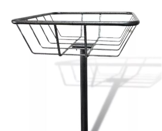 LIXEIRA FIXA METAL PARA PISO EXTERNA PINTADA AFS