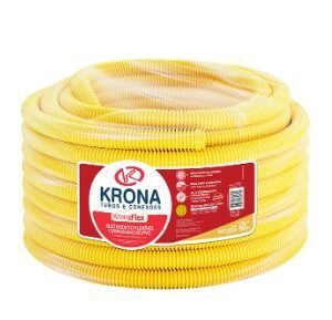 ELETRODUTO CORRUGADO AMARELO 1" (32MM) ROLO 25M KRONA